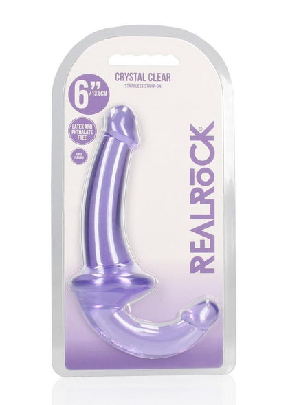 Realrock Crystal Clear Strapless Strap-On 6 - Clear/Purple