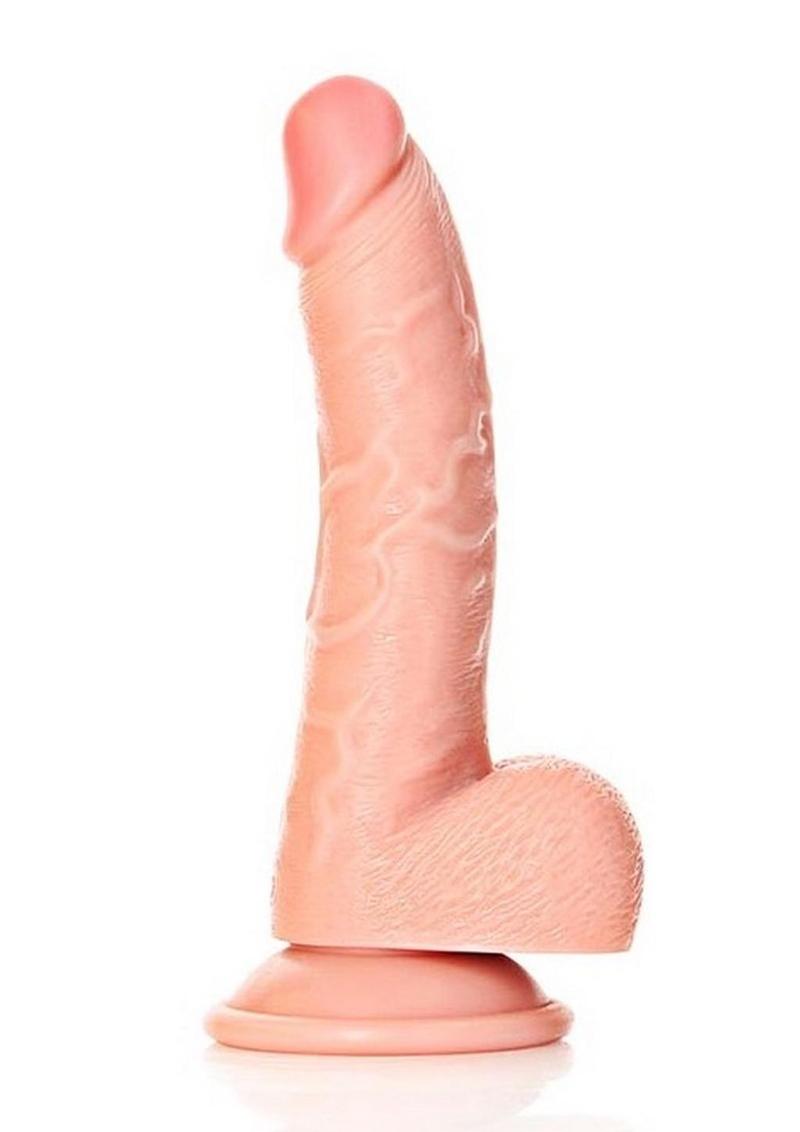 Realrock Curved Realistic Dildo with Balls and Suction Cup