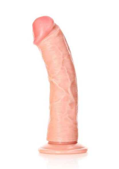 Realrock Curved Realistic Dildo with Suction Cup - Vanilla - 6in