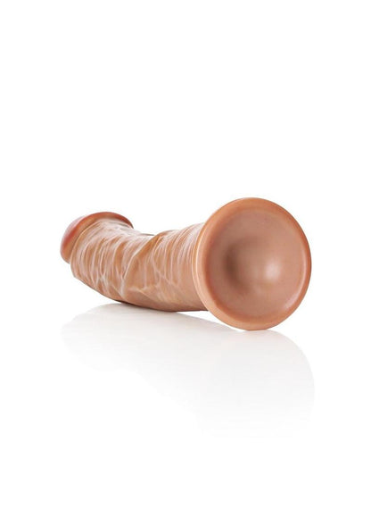 Realrock Curved Realistic Dildo with Suction Cup - Caramel - 9in