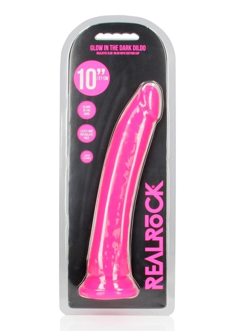 Realrock Slim Glow In The Dark Dildo with Suction Cup