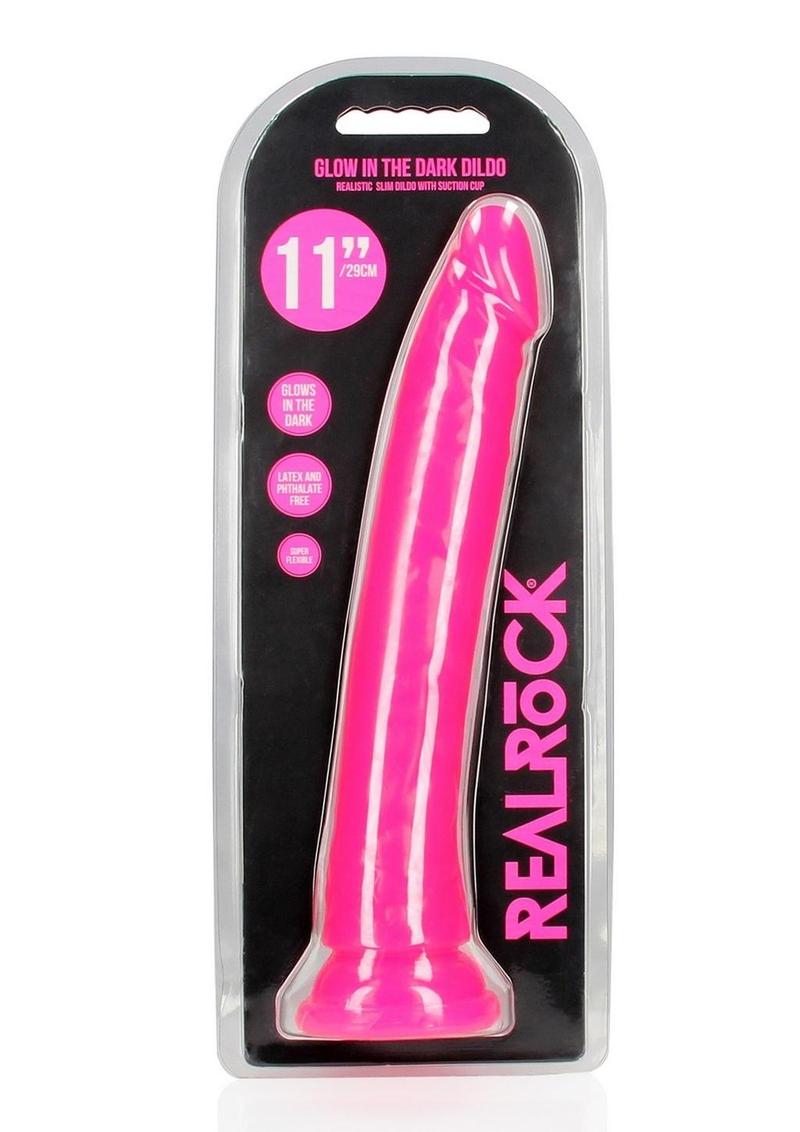 Realrock Slim Glow In The Dark Dildo with Suction Cup