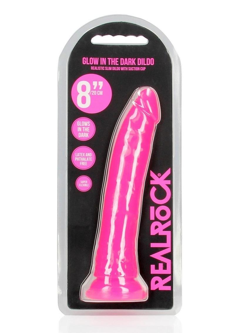 Realrock Slim Glow In The Dark Dildo with Suction Cup