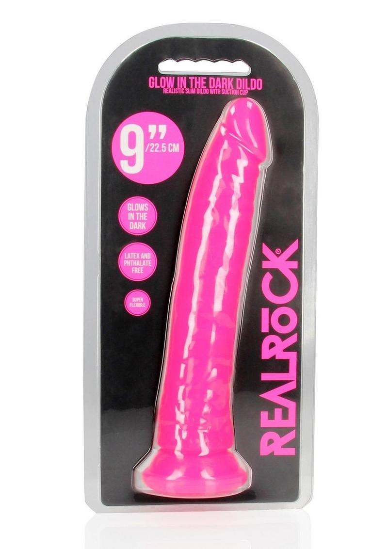 Realrock Slim Glow In The Dark Dildo with Suction Cup