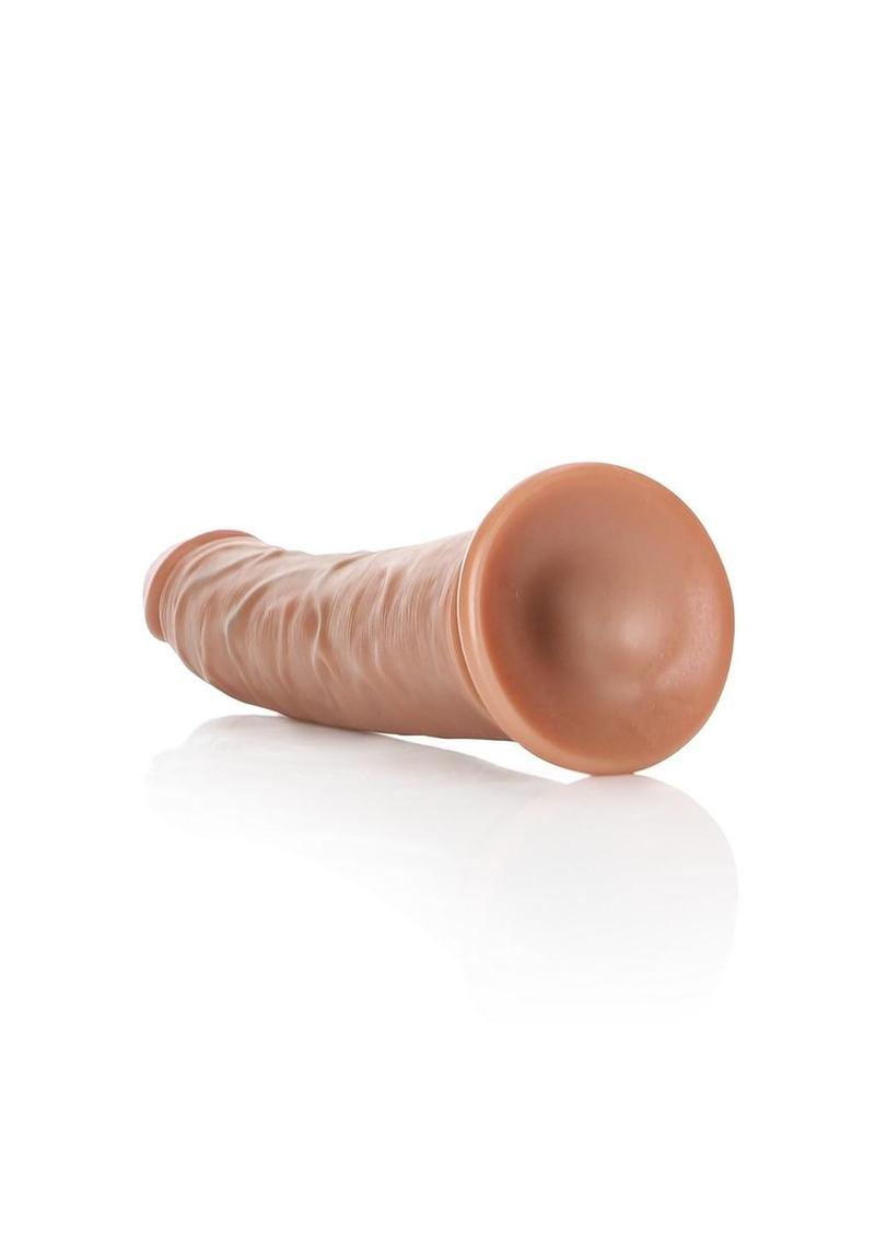 Realrock Slim Realistic Dildo with Suction Cup - Caramel - 7in