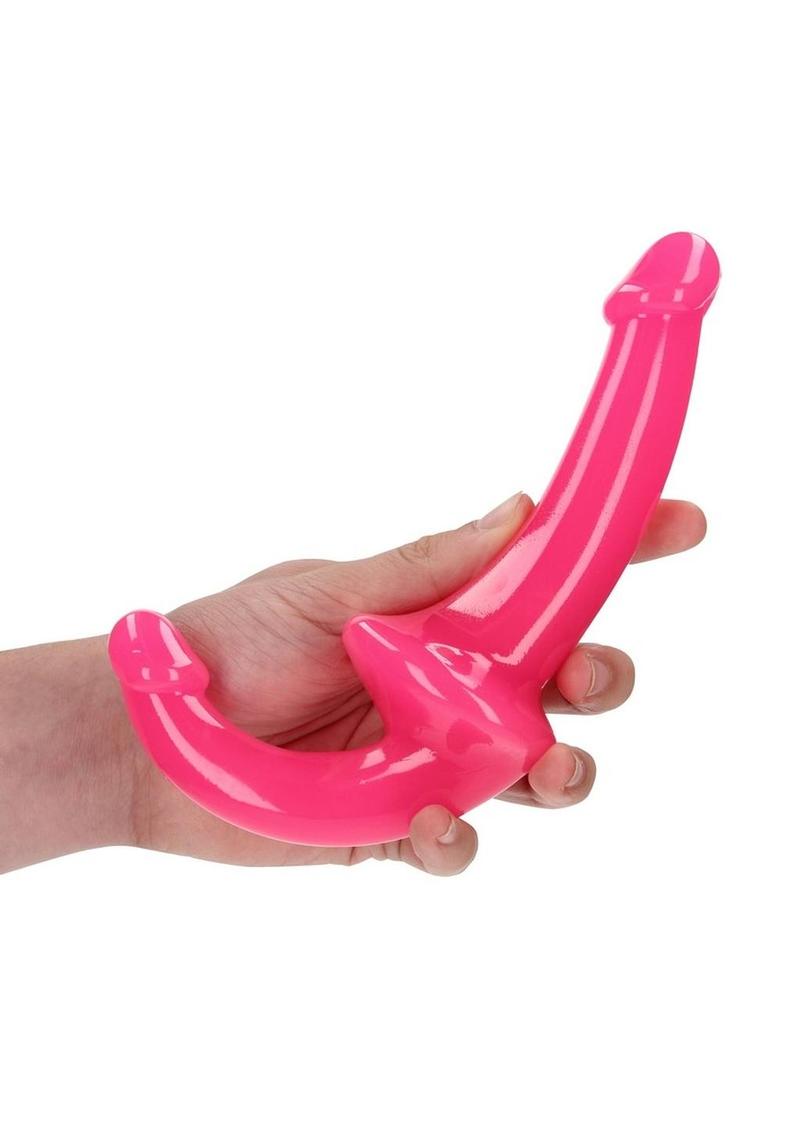Realrock Strapless Strap-On Glow In The Dark Dildo - Pink - 6in