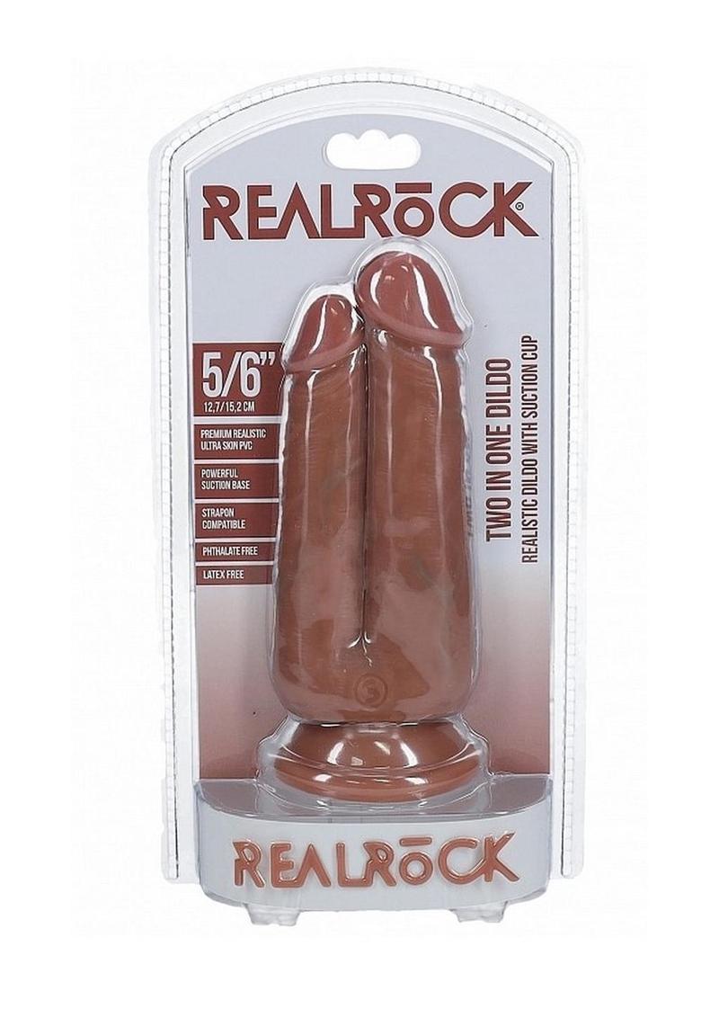 Realrock Ultra Realistic Skin Two In One - Caramel - 5in/6in