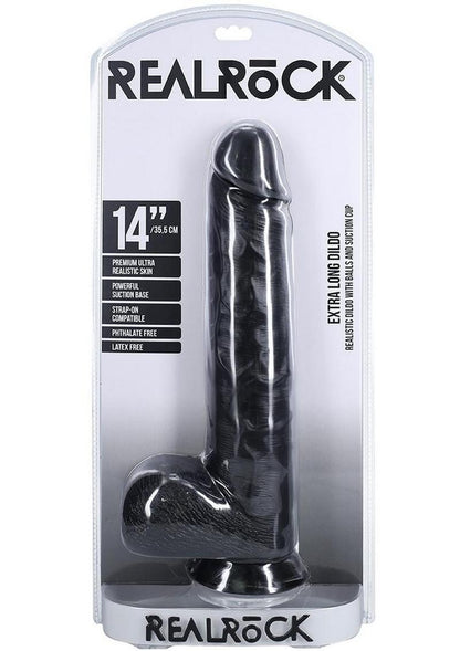 Realrock Ultra Realistic Skin Extra Large Straight Dildo with Balls and Suction Cup
