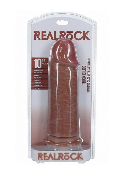 Realrock Ultra Realistic Skin Extra Thick No Balls - Caramel - 10in