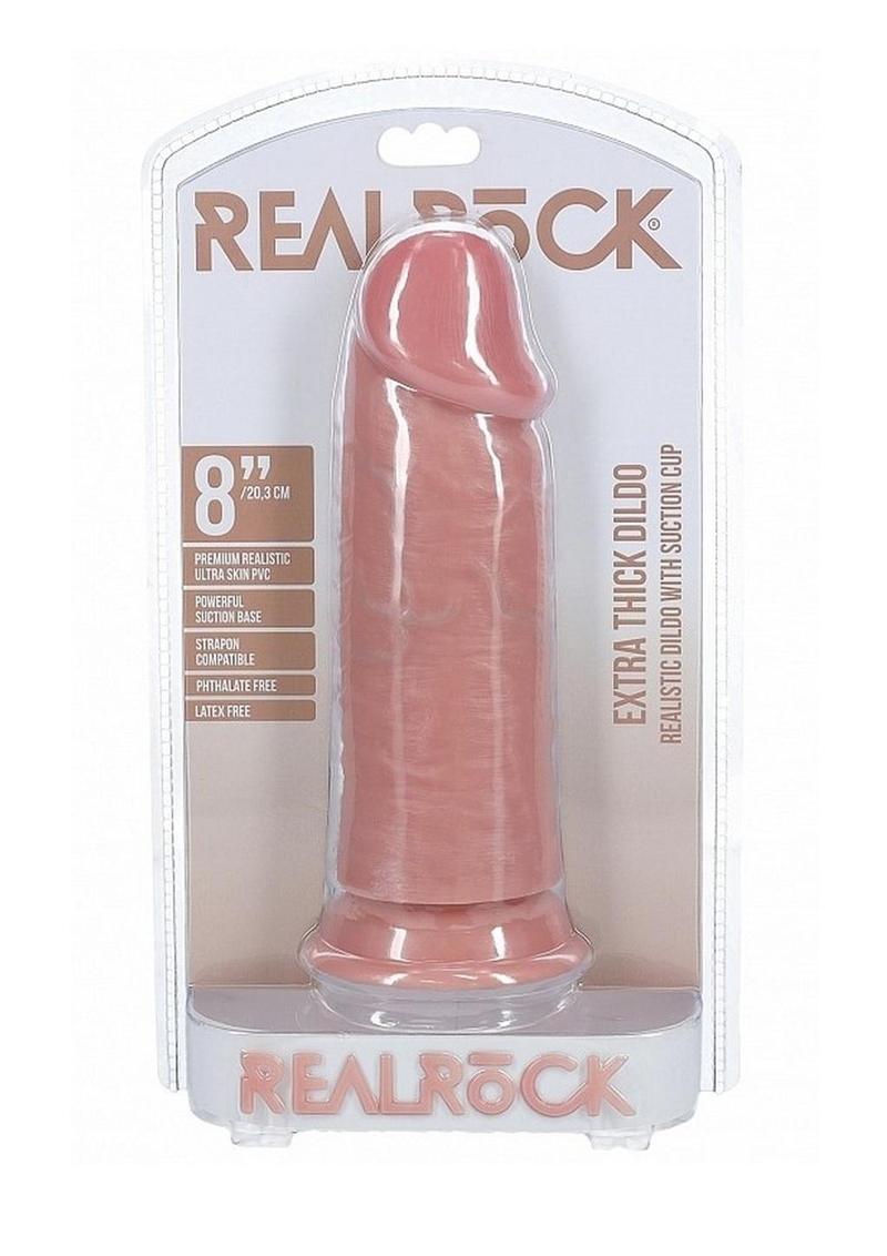 Realrock Ultra Realistic Skin Extra Thick No Balls - Vanilla - 8in