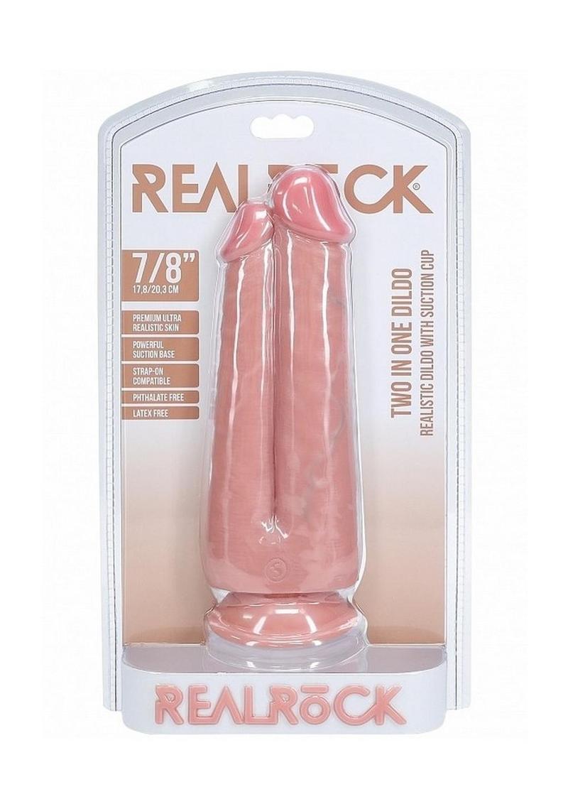 Realrock Ultra Realistic Skin Two In One - Vanilla - 7in/8in