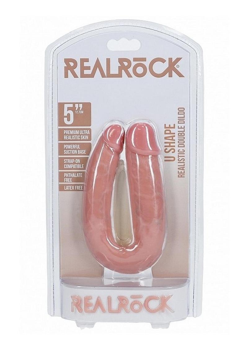 Realrock Ultra Realistic Skin U Shaped Double Dildo