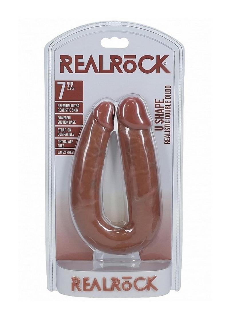 Realrock Ultra Realistic Skin U Shaped Double Dildo