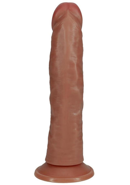 Realrock Vibrating Cock Regular Curved - Caramel - 6in