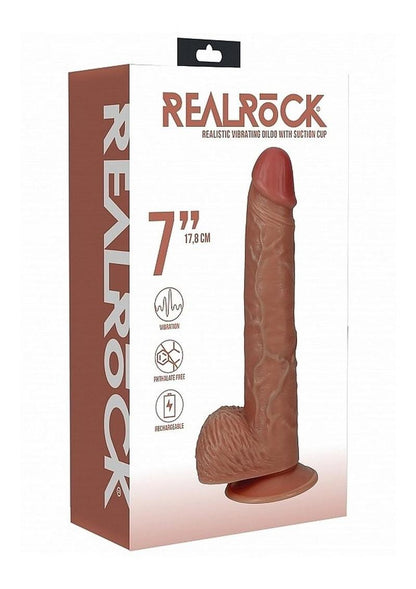 Realrock Vibrating Cock with Balls Regular Straight