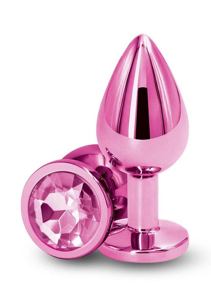 Rear Assets Aluminum Anal Plug - Metal/Pink - Medium