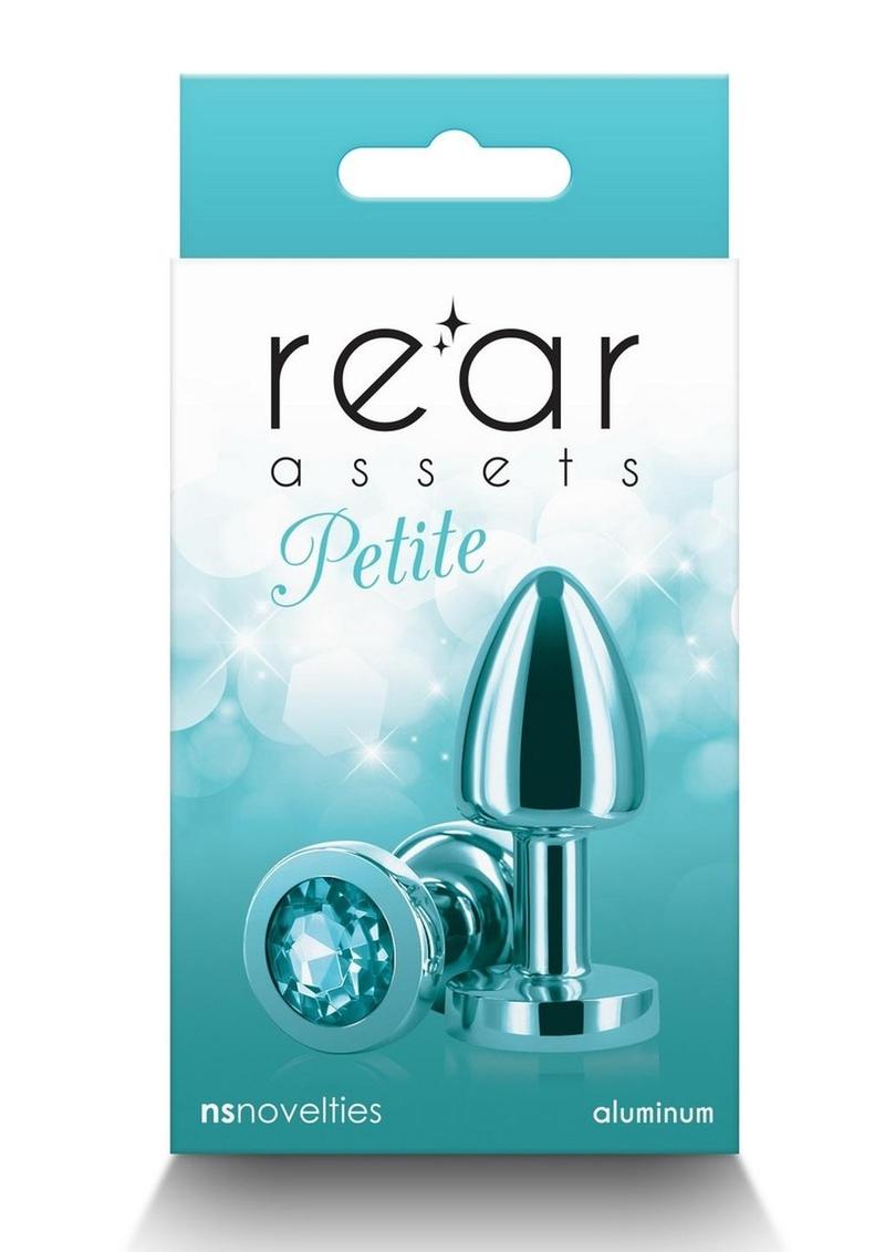 Rear Assets Aluminum Anal Plug - Petite - Metal/Teal - XSmall