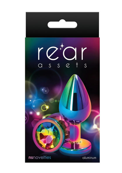 Rear Assets Multicolor Anal Plug - Multicolor/Rainbow - Medium