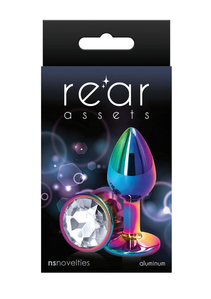 Rear Assets Multicolor Anal Plug - Clear/Multicolor - Small