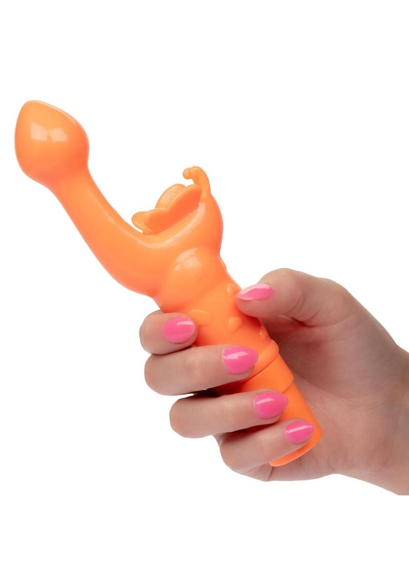 Rechargeable Butterfly Kiss G-Spot Rabbit Vibrator - Orange
