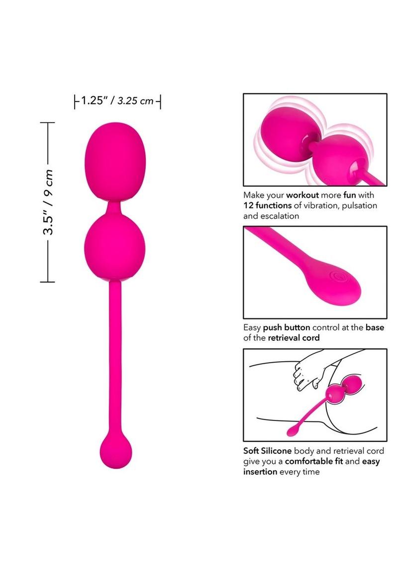 Rechargeable Dual Kegel Silicone Rechargeable Waterproof - Pink