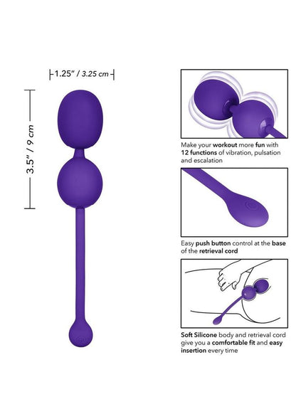 Rechargeable Dual Kegel Silicone Rechargeable Waterproof - Purple