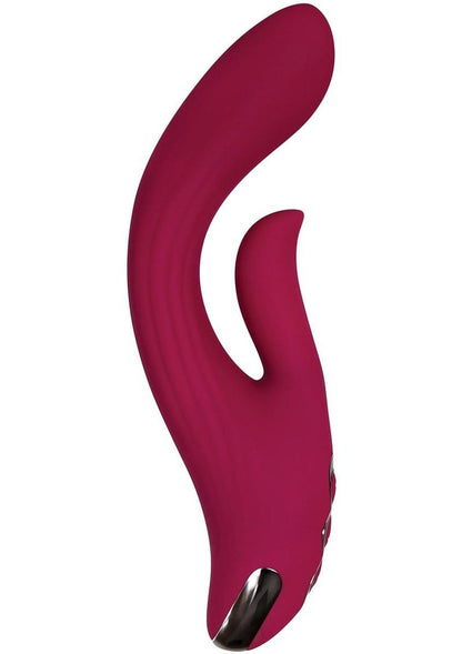 Red Dream Rechargeable Silicone Vibrator - Burgundy/Red