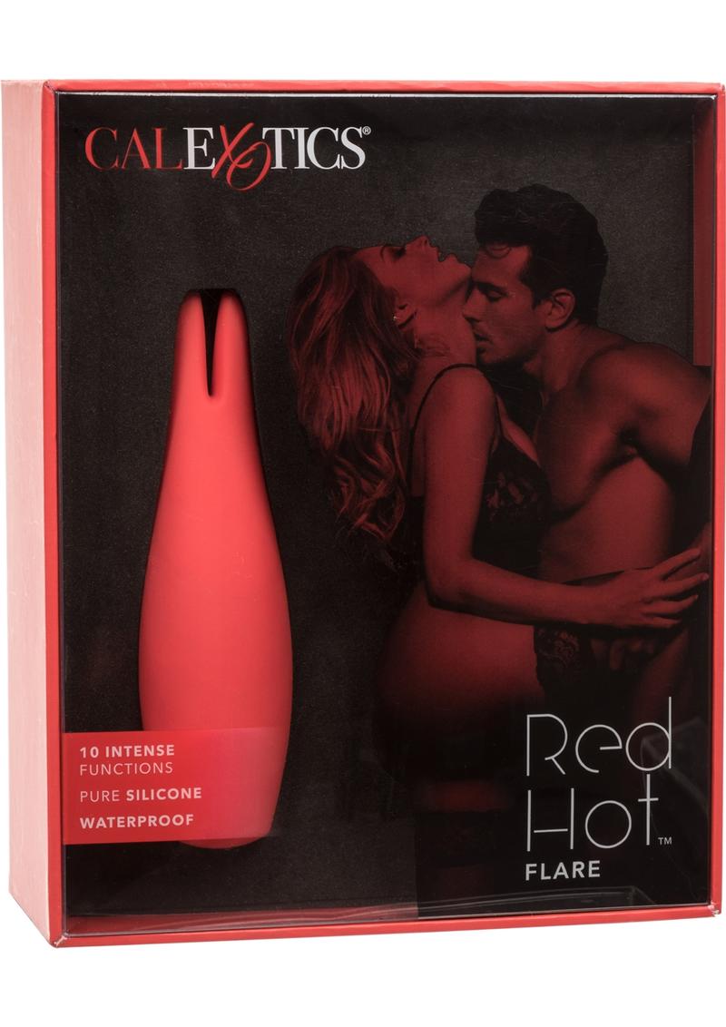 Red Hot Flare USB Rechargeable Silicone Massager Waterproof