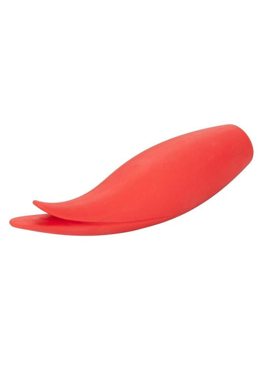 Red Hot Sizzle Rechargeable Silicone Vibrator with Clitoral Stimulation - Red