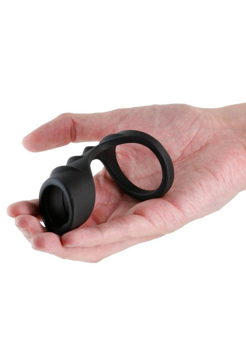 Renegade Bolster Silicone Cock Ring - Black