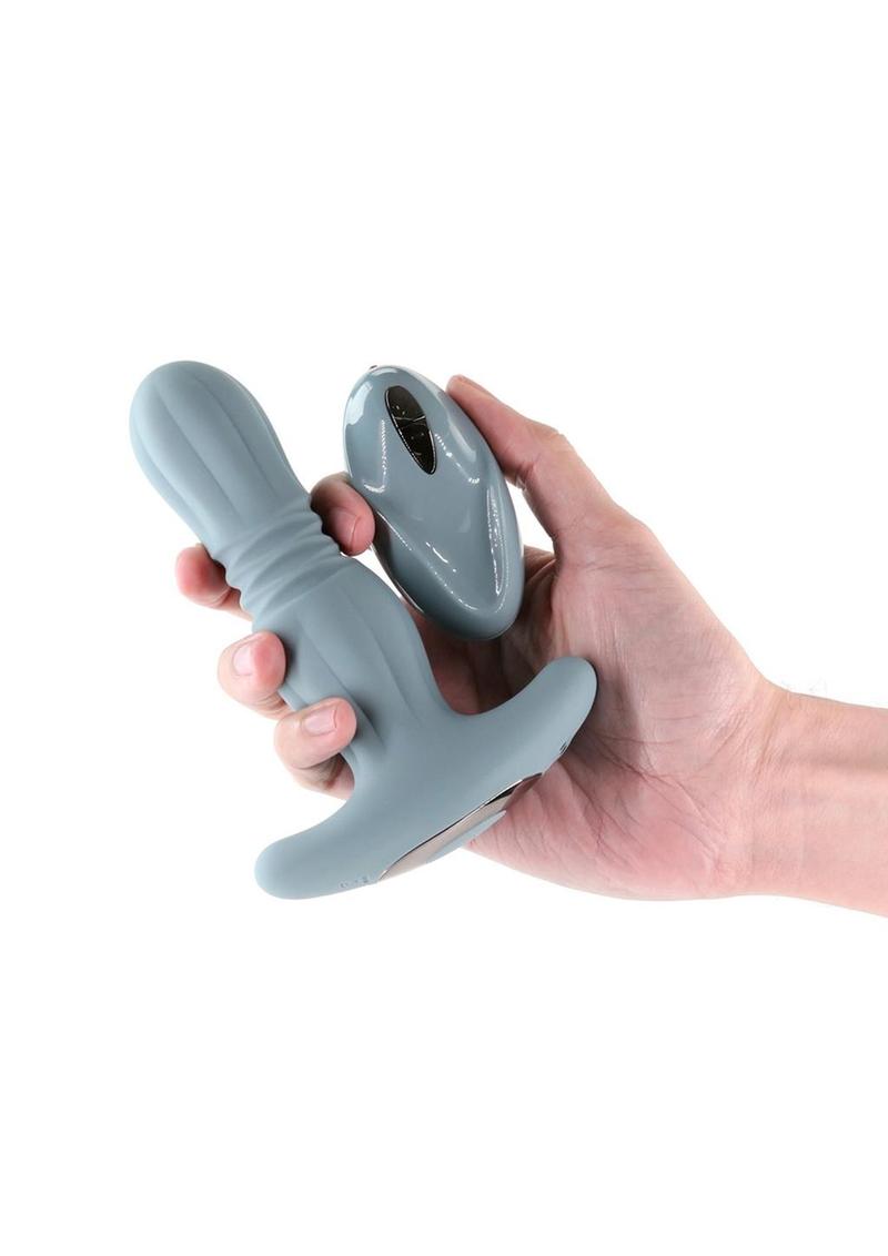 Renegade Gemini Rechargeable Silicone Prostate Massager - Gray/Grey