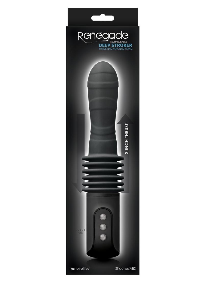 Renegade Rechargeable Deep Stroker Silicone Thrusting Vibrating Wand Massager