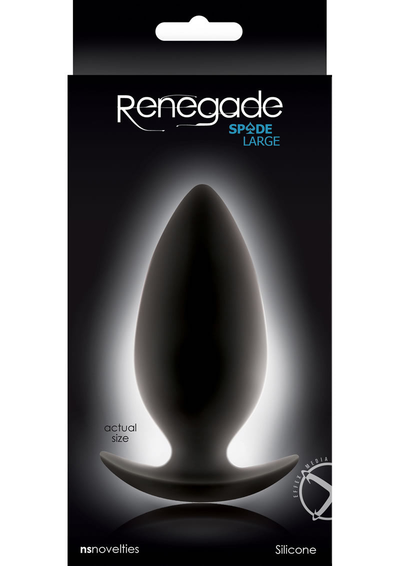 Renegade Spade Anal Plug - Black - Large