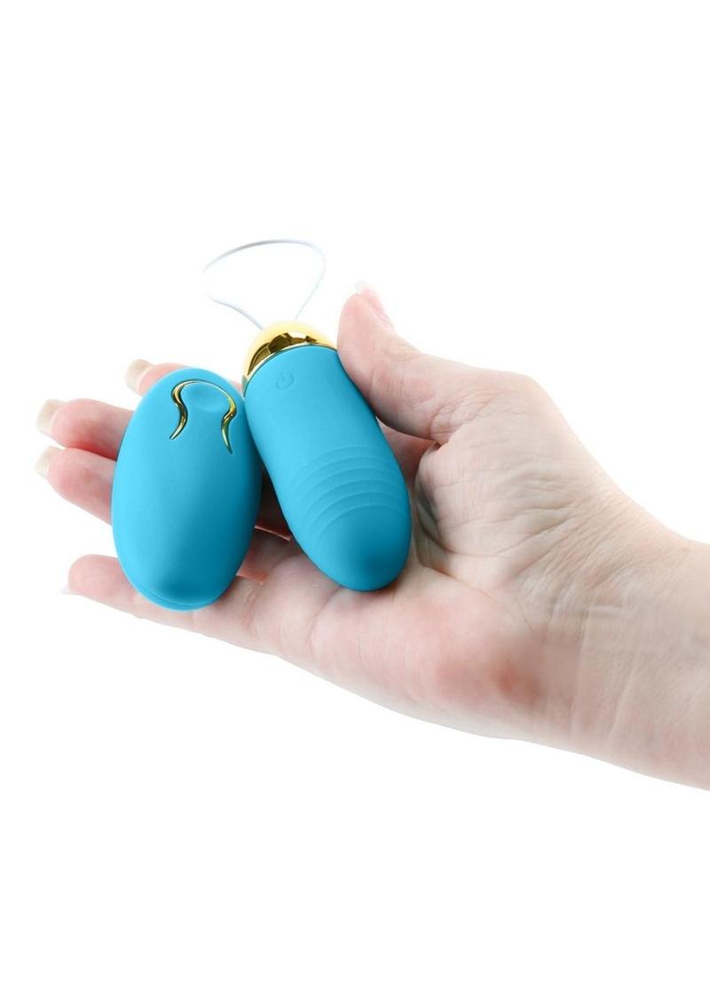 Revel Winx Rechargeable Silicone Bullet with Remote Control - Blue