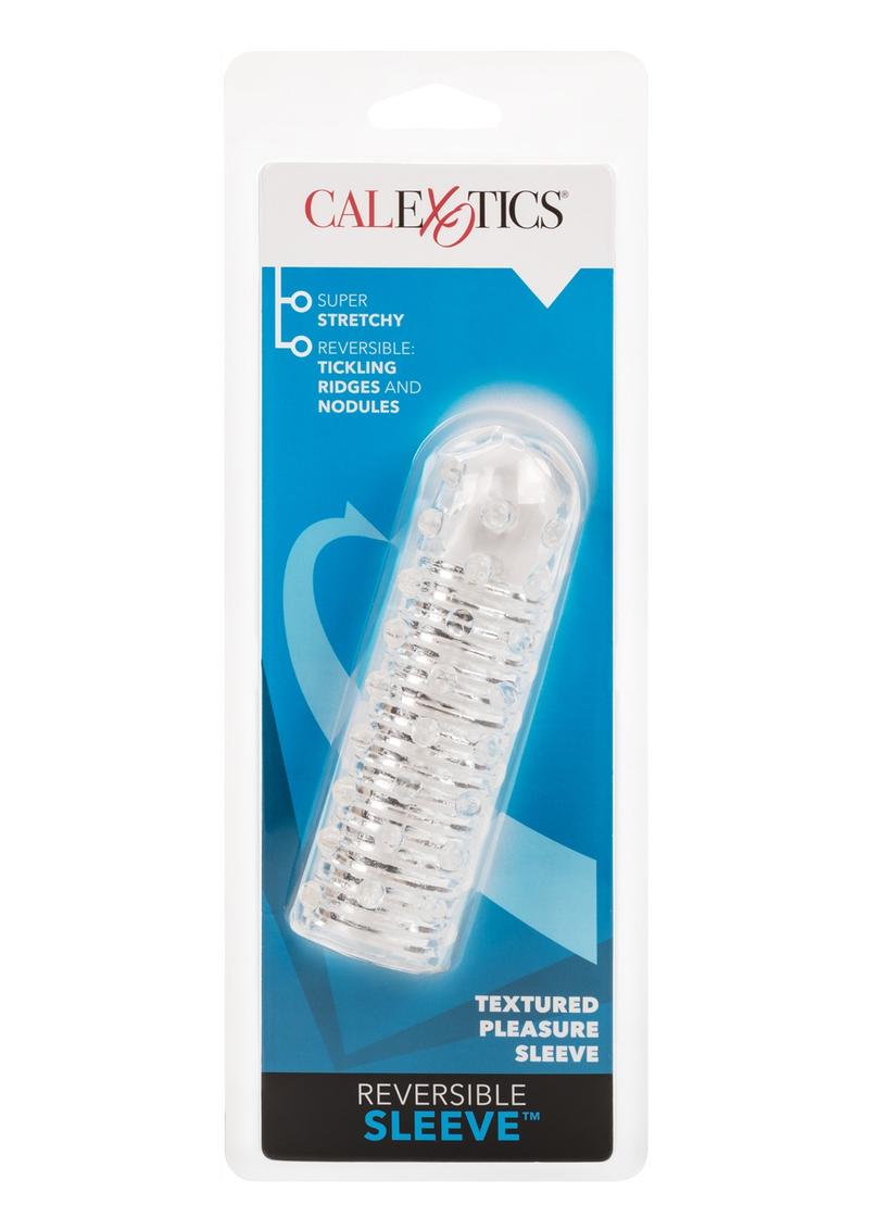 Reversible Texture Penis Extender and Masturbator - Clear