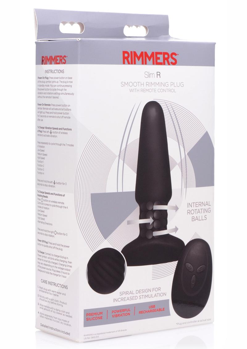 Rimmers Slim R Rechargeable Silicone Smooth Rimming Plug with Remote Control