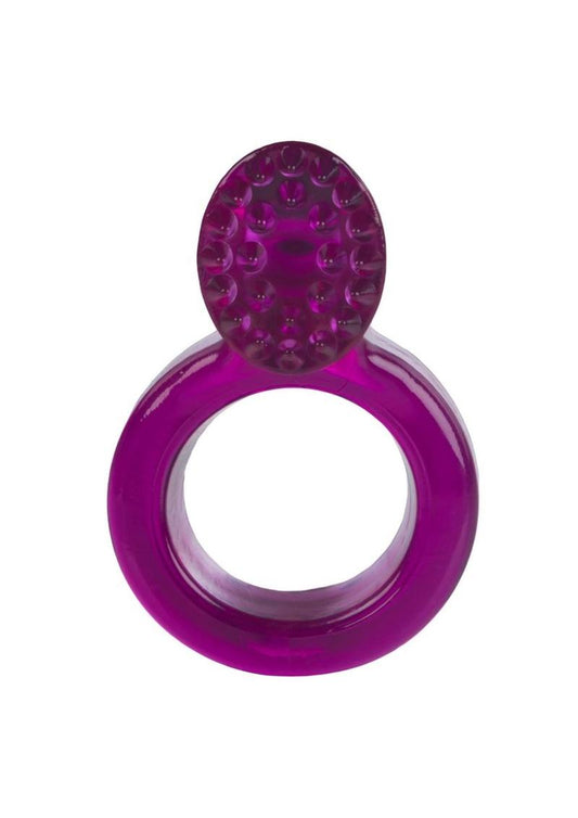 Ring Of Passion Vibrating Cock Ring with Clitoral Stimulation - Purple