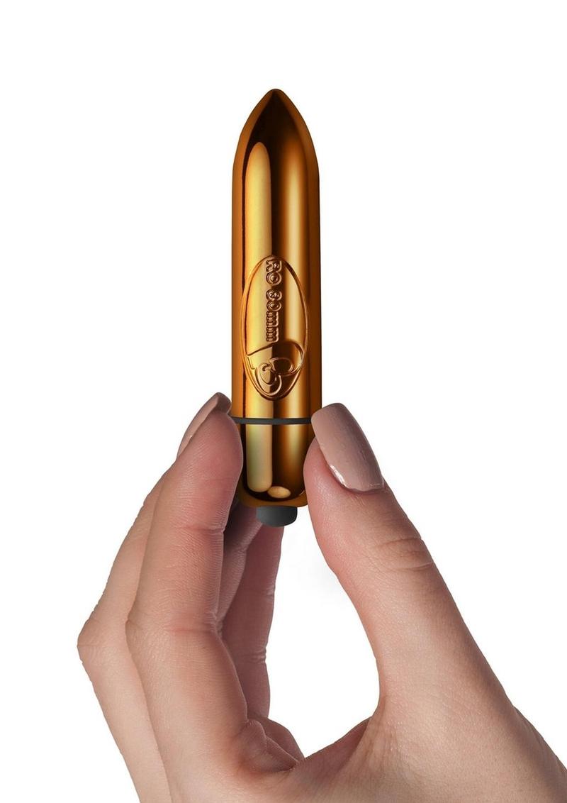 RO 80 Mm Single Speed Bullet Vibrator - Champagne Gold/Silver