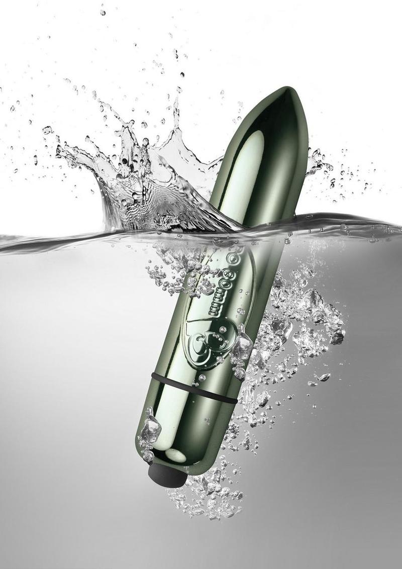 RO 80mm Single Speed Bullet Vibrator - Chrome - Silver