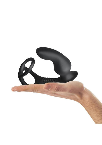 RO-Zen Pro Rechargeable Silicone Cock Ring with Vibrating Butt Plug