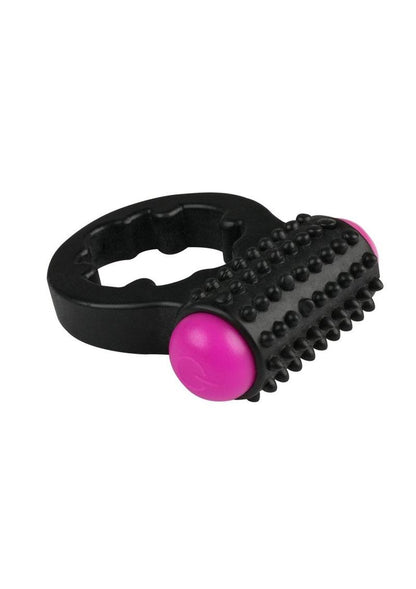 Rock Candy Sugar Buzz Vibrating Cock Ring - Black