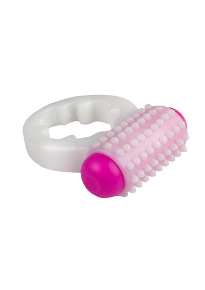 Rock Candy Sugar Buzz Vibrating Cock Ring - White