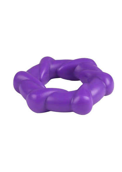 Rock Candy Taffy Twist Cock Ring - Purple