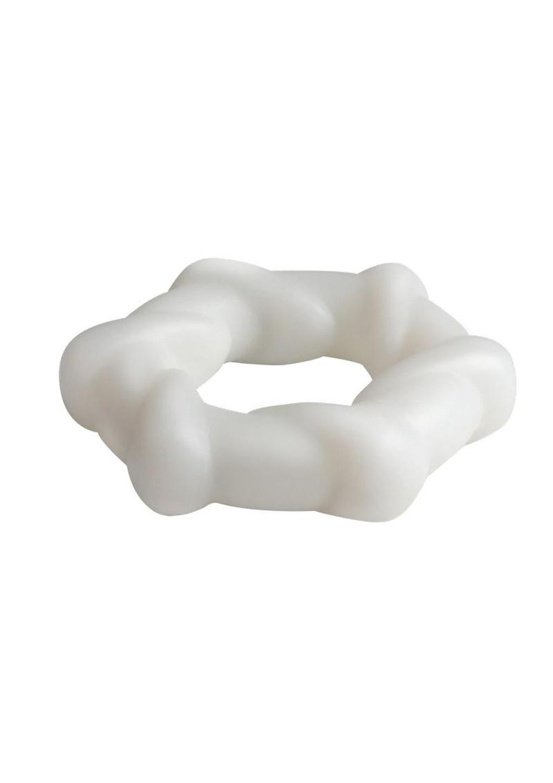 Rock Candy Taffy Twist Cock Ring - White