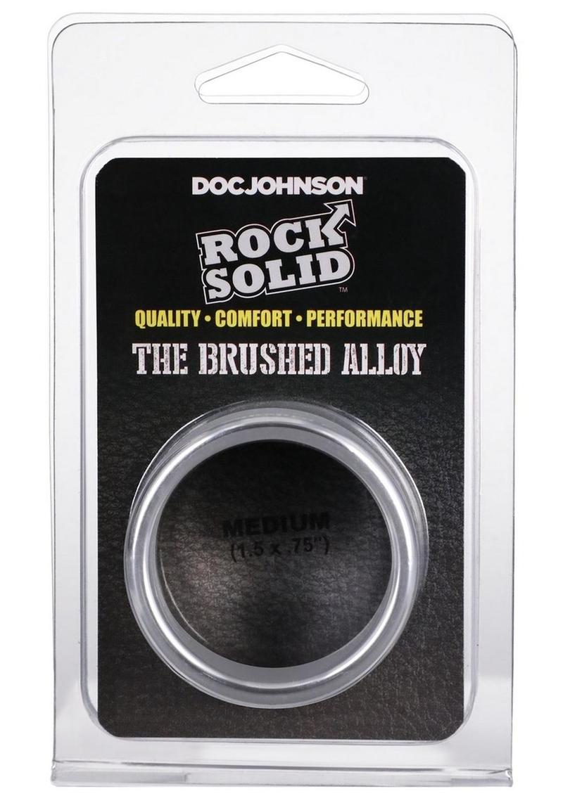 Rock Solid Brushed Alloy Aluminum Cock Ring