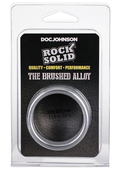 Rock Solid Brushed Alloy Aluminum Cock Ring