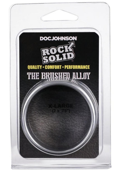 Rock Solid Brushed Alloy Aluminum Cock Ring