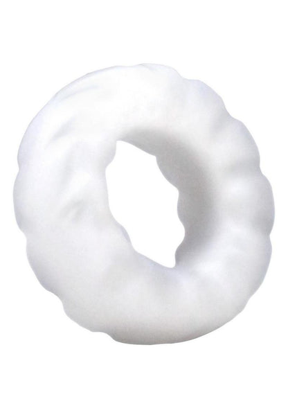 Rock Solid Fat Tire Silicone Cock Ring - White