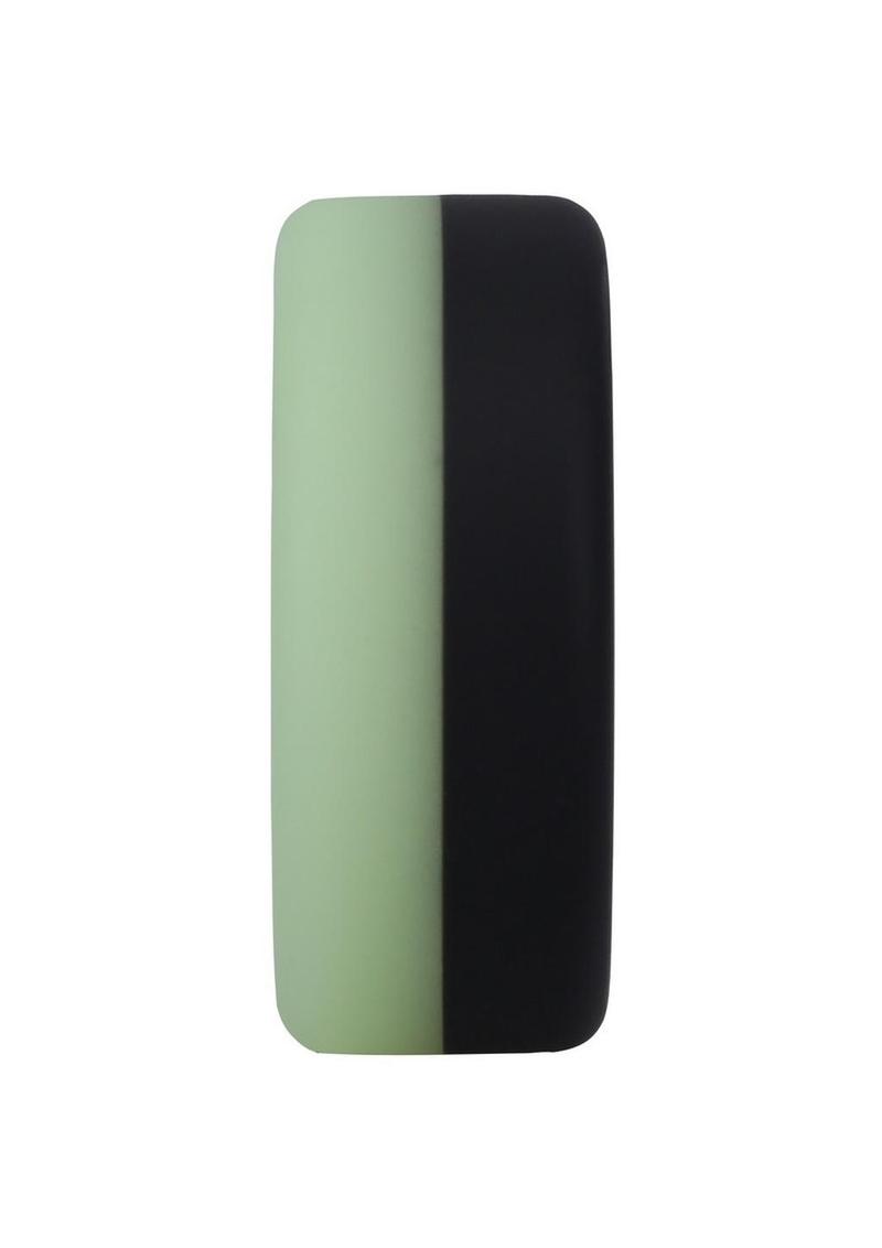 Rock Solid The Big O Glow In The Dark Silicone Cock Ring - Black/Glow In The Dark/Green