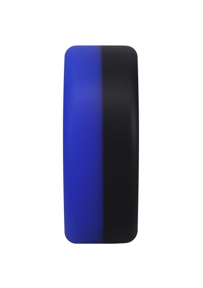 Rock Solid The Big O Silicone Cock Ring - Black/Blue